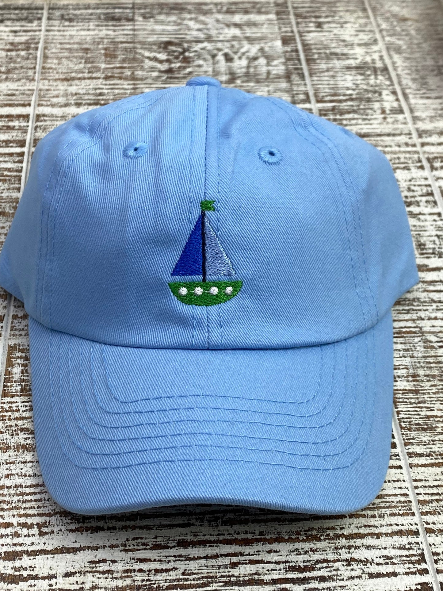 Embroidered Toddler Hat, Personalized Sailboat Hat, Baseball Cap, Birthday Gift for Children