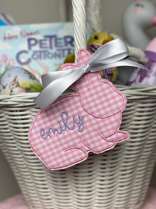 Easter Basket Tag - Easter Bunny Tag - Easter Basket Bow - Baby’s first easter