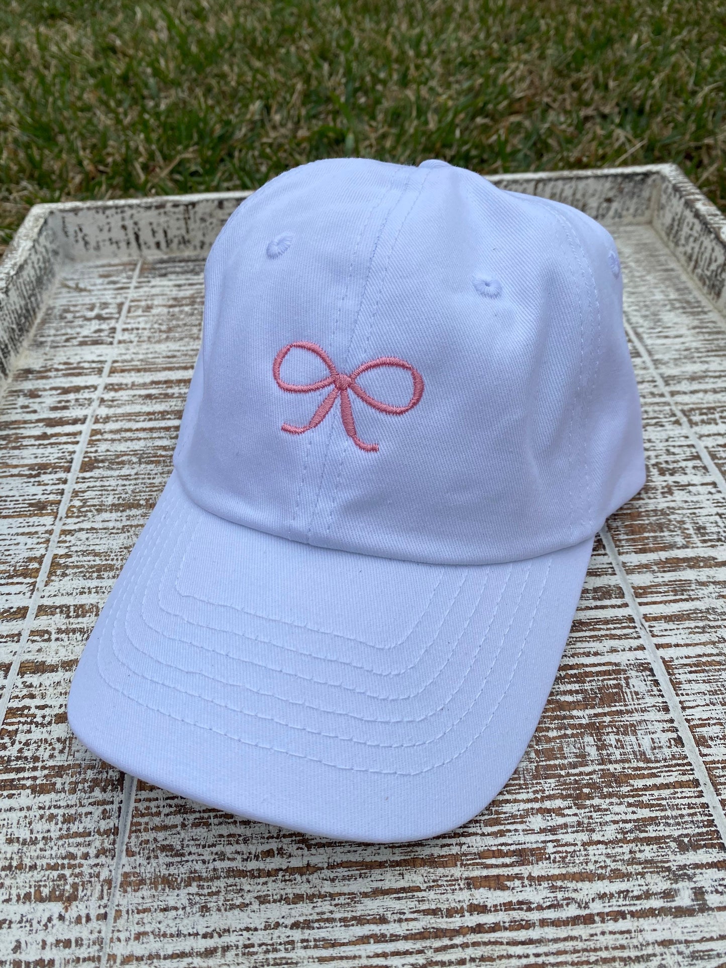 Embroidered Toddler Hat, Personalized Bow Baseball Cap, Birthday Gift for Children