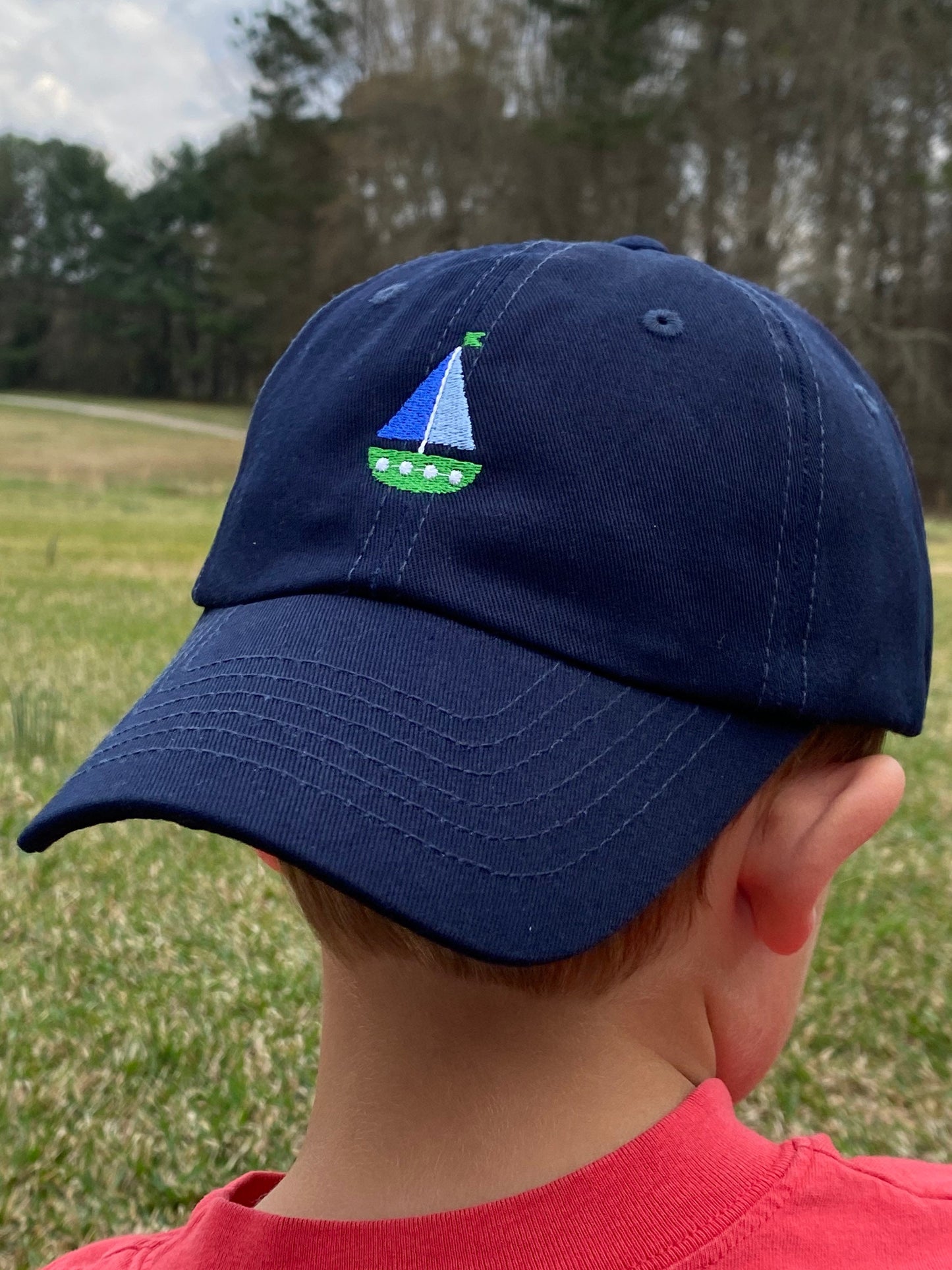 Embroidered Toddler Hat, Personalized Sailboat Hat, Baseball Cap, Birthday Gift for Children