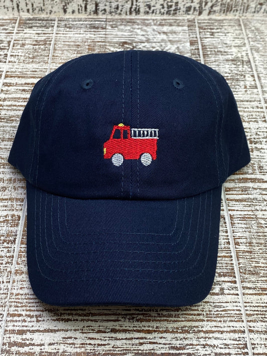 Embroidered Toddler Hat, Personalized Firetruck Hat, Baseball Cap, Birthday Gift for Boy