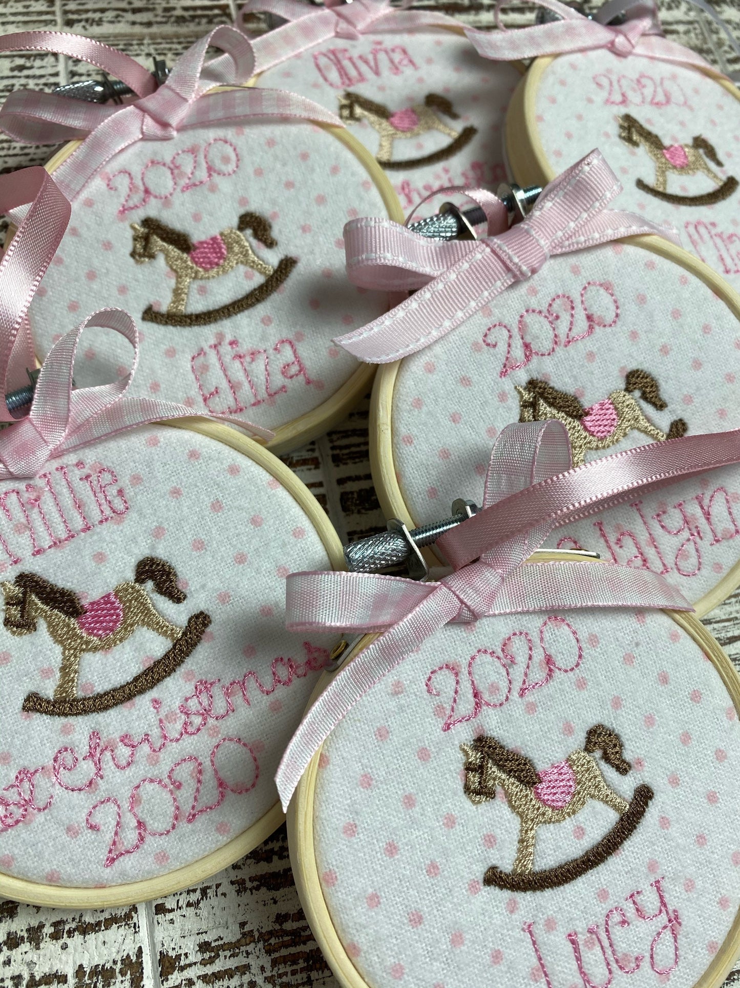 Personalized Christmas Ornaments, Embroidered Ornament, Gift for Children, Boy, Girl, Baby
