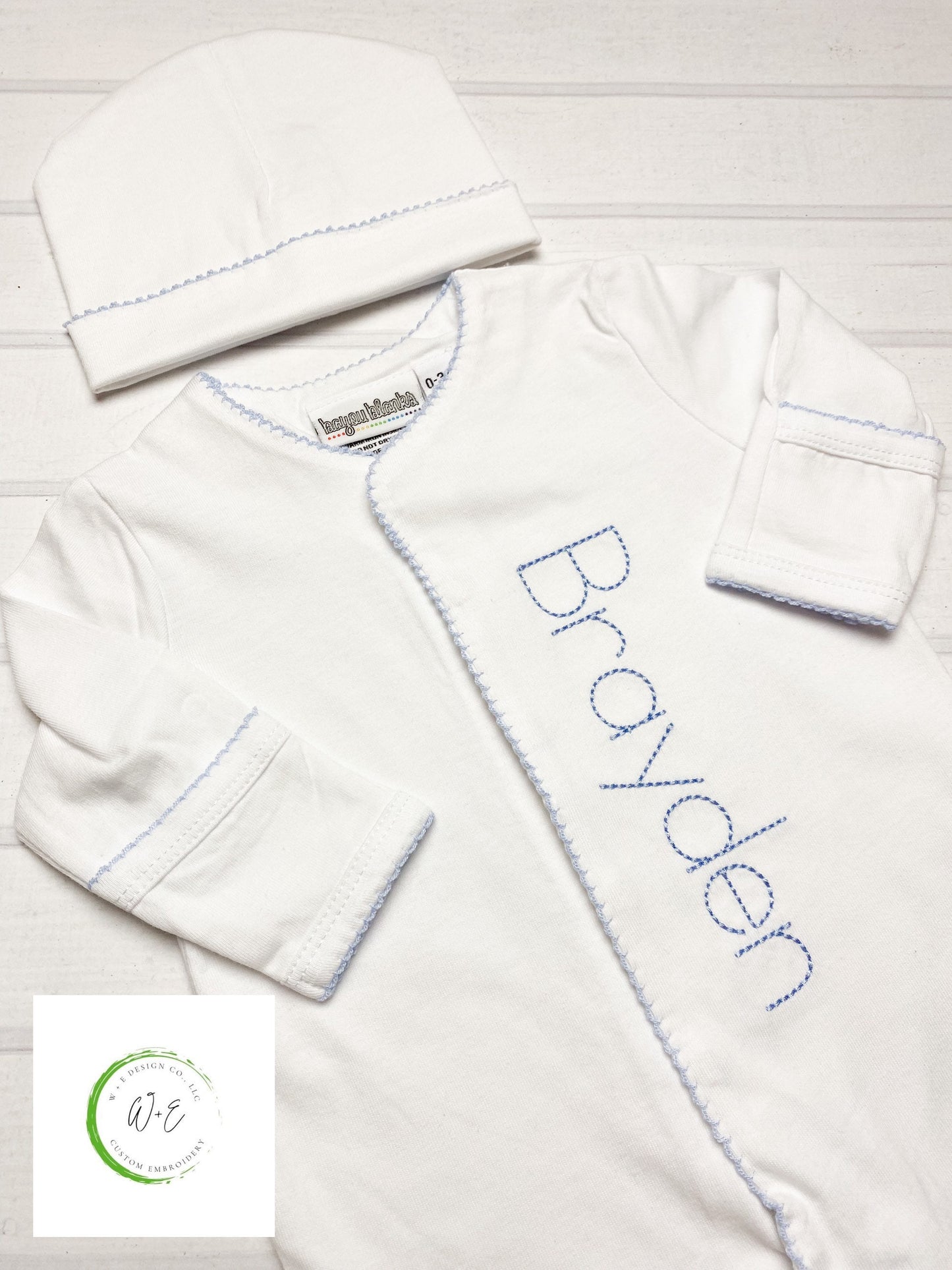 Baby Boy Coming Home Outfit, Monogram Outfit, Gift for Baby Boy, Personalized Footie