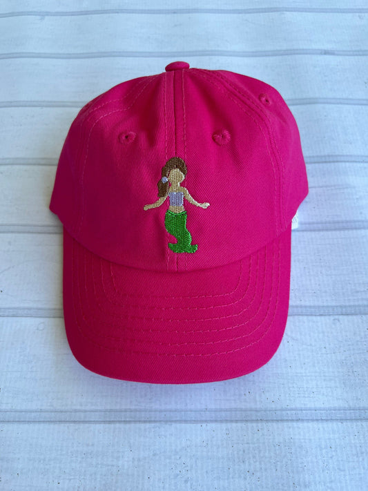 Toddler Mermaid Hat, Infant Mermaid Baseball Cap, Personalized Hat, Birthday Gift for Girl