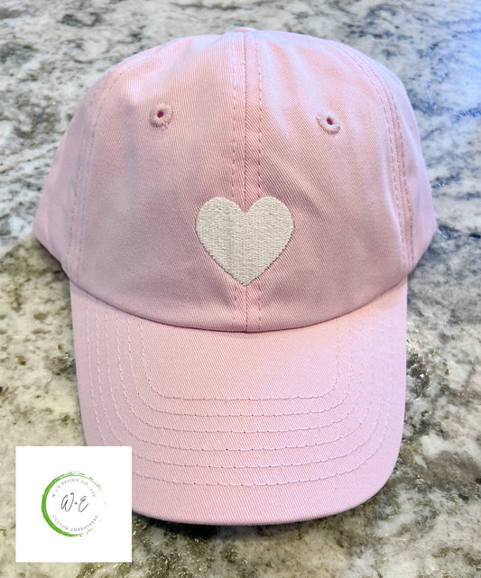 Heart Toddler Hat, Infant Heart Baseball Cap, Personalized Love Hat, Valentines Day Hat